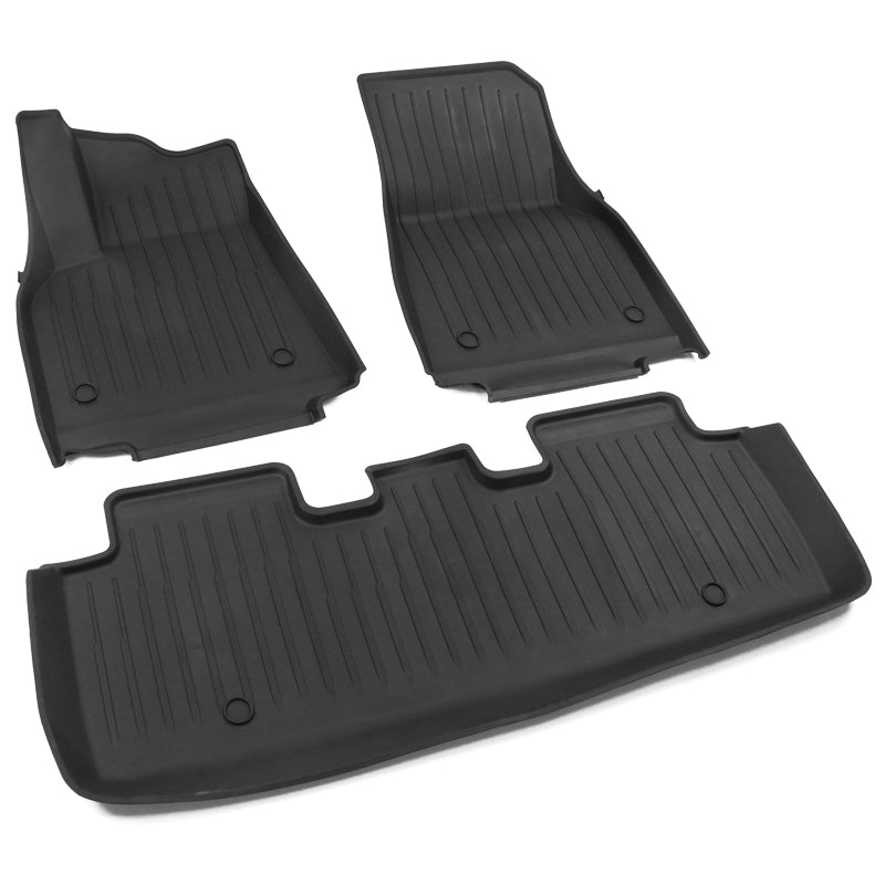 Car Floor Mat for 2020-24 Tesla Model Y 3D Black Carpets Injection TPE