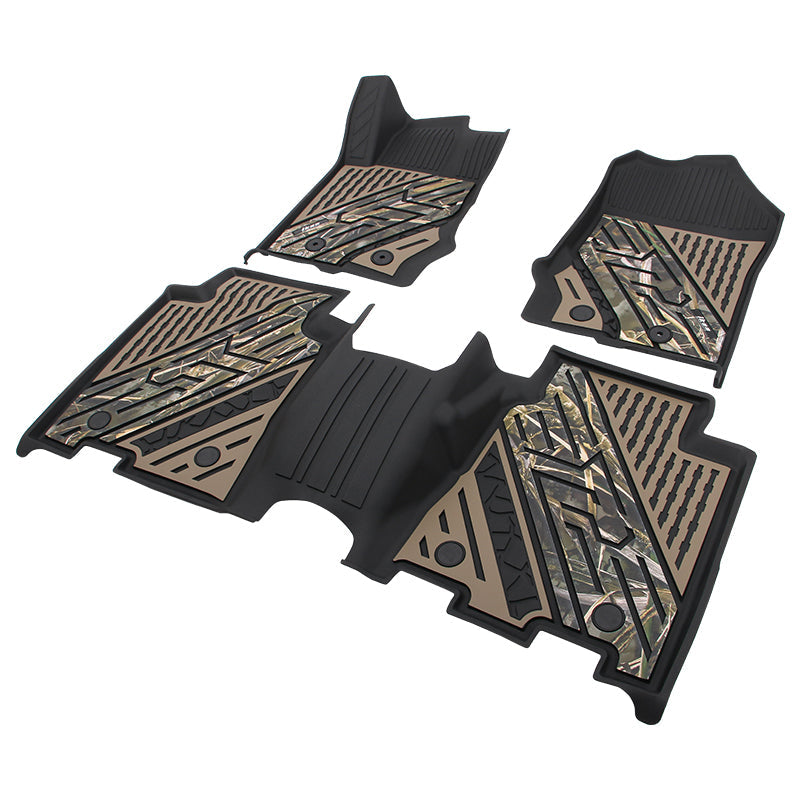 2021-2025 Ford Bronco 4DR Floor Mats TPE Carpets Black w/ Camouflage