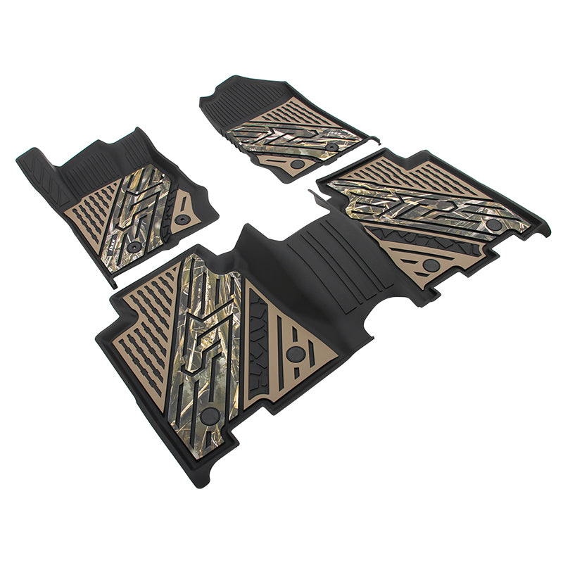 2021-2025 Ford Bronco 4DR Floor Mats TPE Carpets Black w/ Camouflage