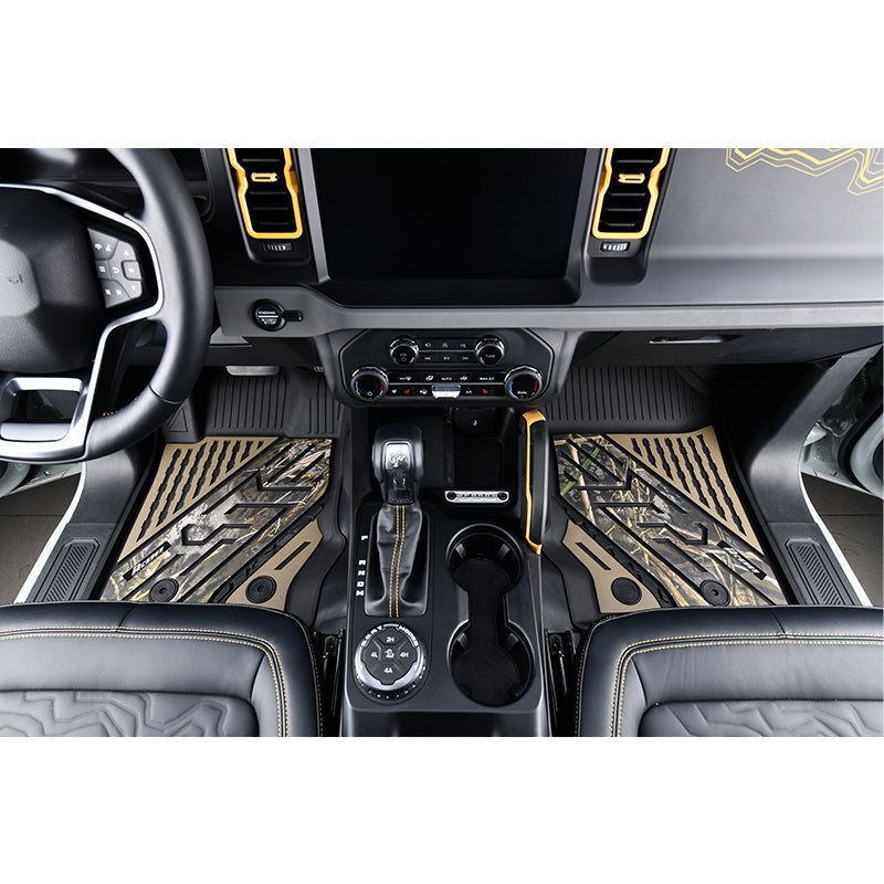 2021-2025 Ford Bronco 4DR Floor Mats TPE Carpets Black w/ Camouflage