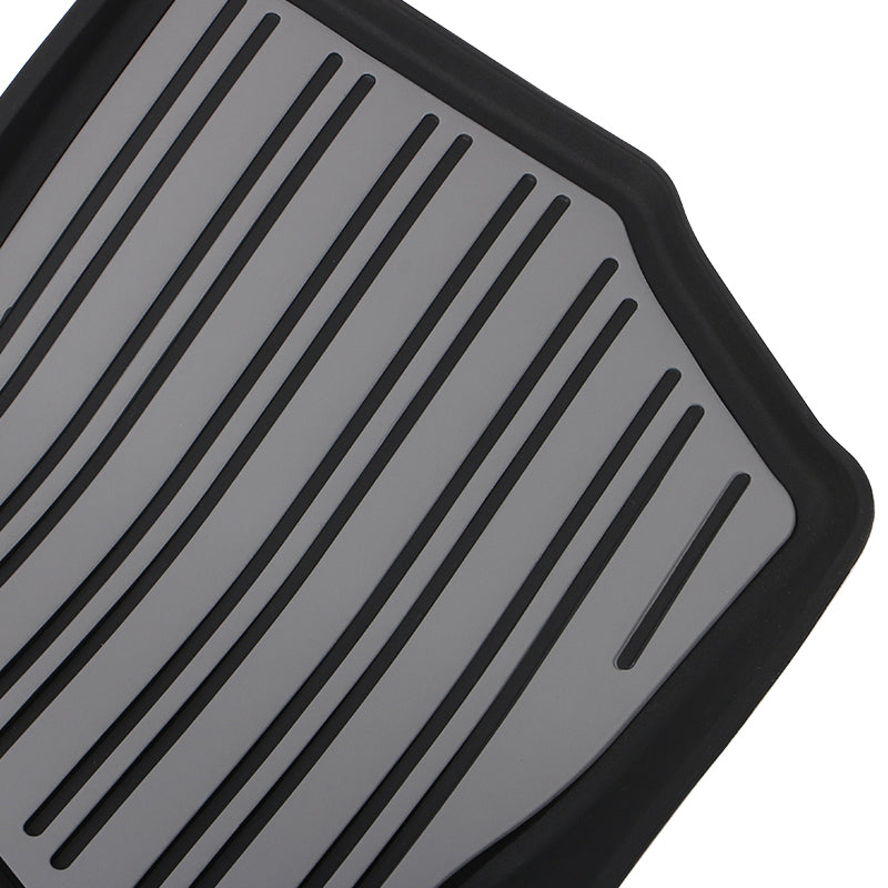 2018-2025 Jeep Wrangler JL Unlimited 4Dr Floor Mats Black Gray TPE