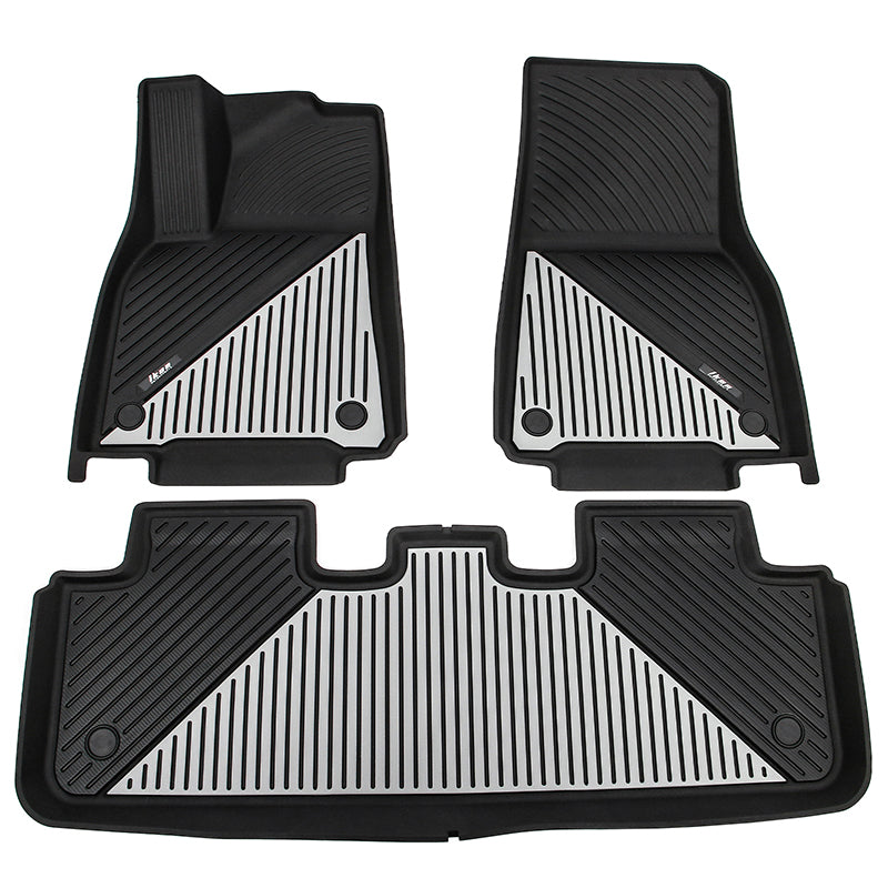 2020-2024 Tesla Model Y 3D Floor Mats Liner Black& Gray TPE Injection