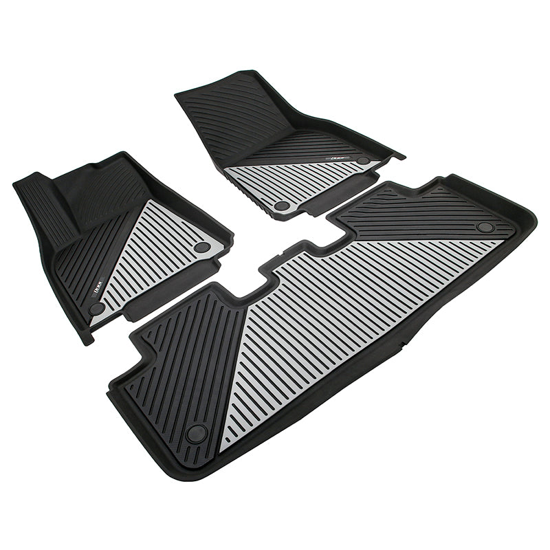 2020-2024 Tesla Model Y 3D Floor Mats Liner Black& Gray TPE Injection