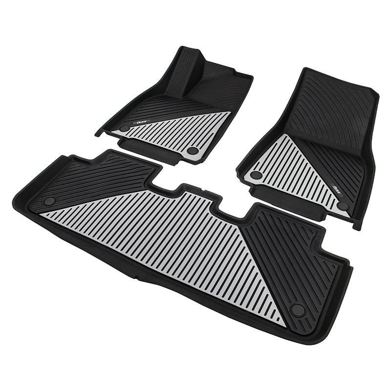 2020-2024 Tesla Model Y 3D Floor Mats Liner Black& Gray TPE Injection