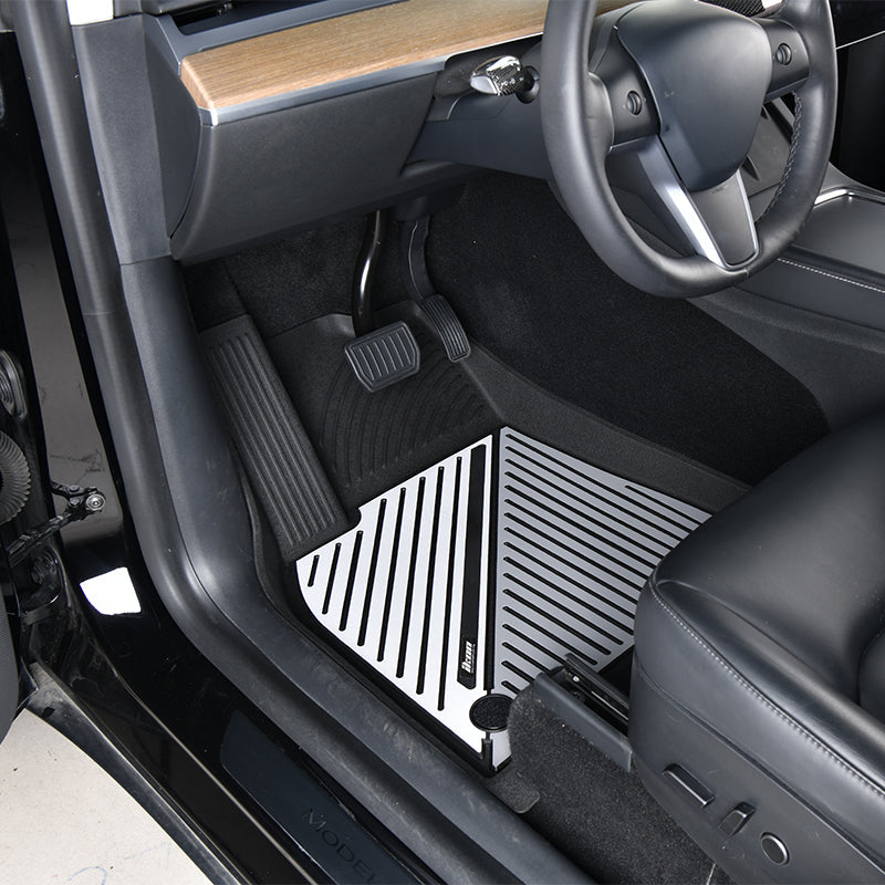 2020-2024 Tesla Model Y 3D Floor Mats Black& Gray& White TPE Injection