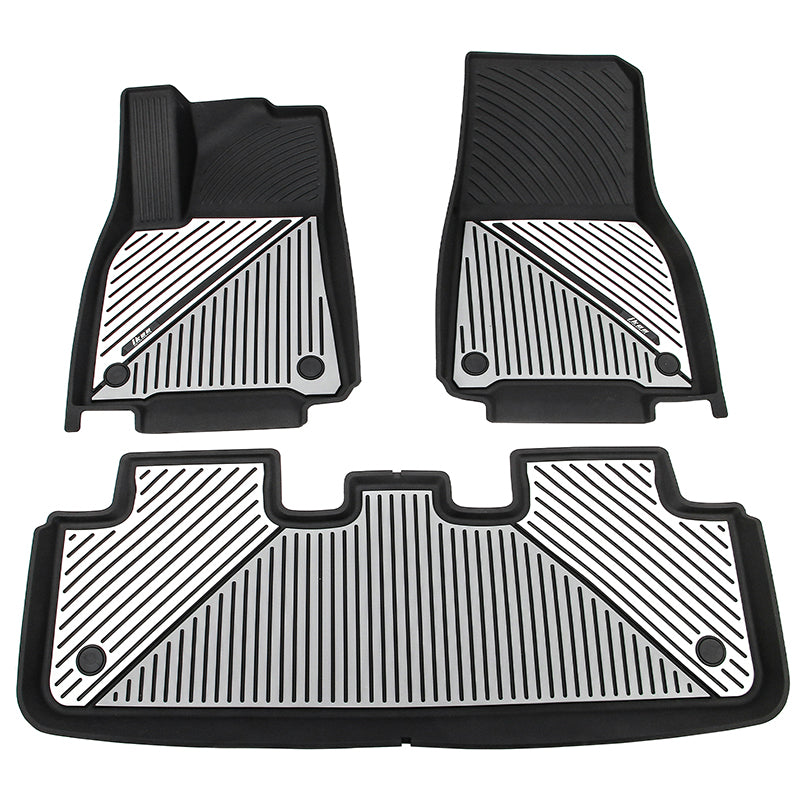 2020-2024 Tesla Model Y 3D Floor Mats Black& Gray& White TPE Injection