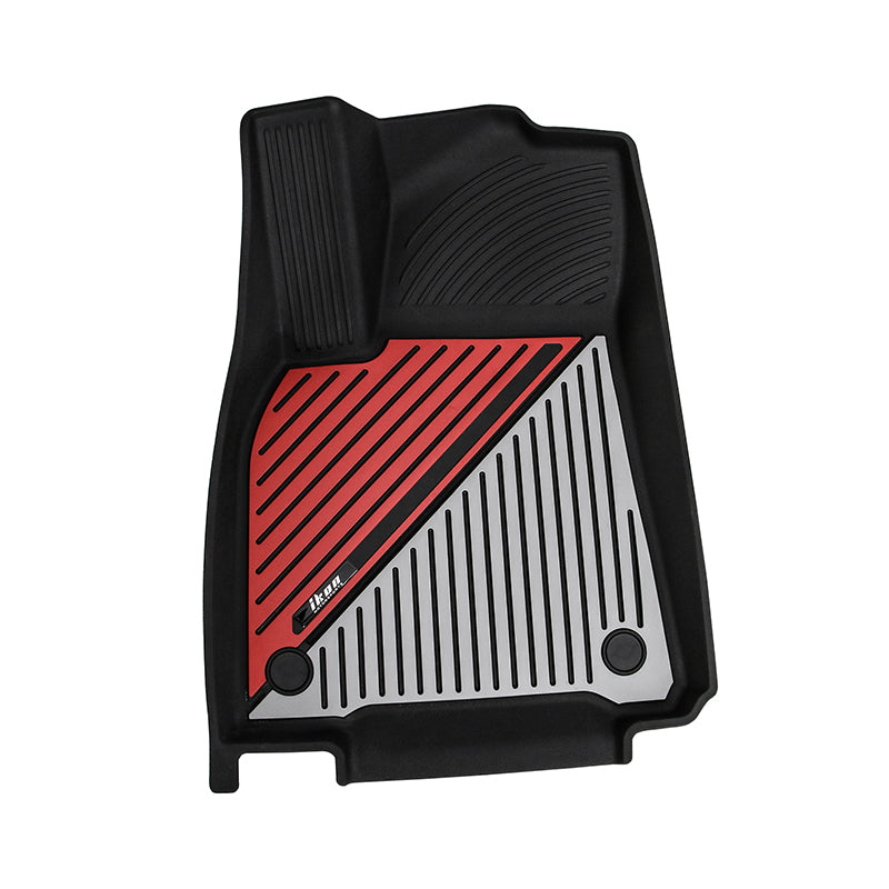 2020-2024 Tesla Model Y 3D Floor Mats Black& Gray& Red TPE Injection