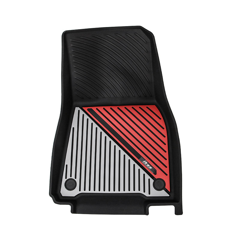 2020-2024 Tesla Model Y 3D Floor Mats Black& Gray& Red TPE Injection