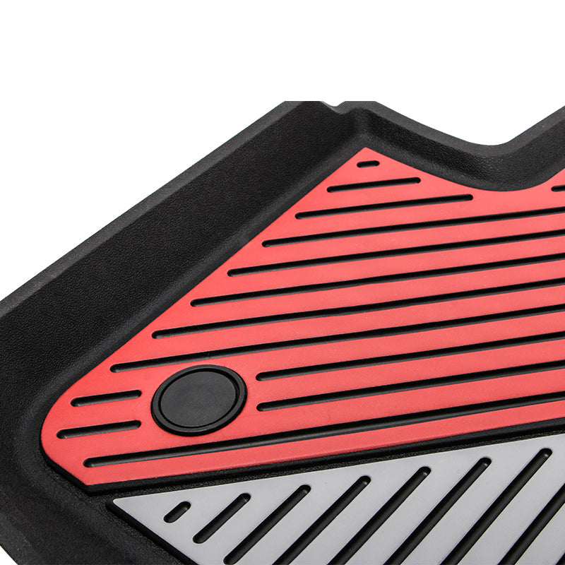2020-2024 Tesla Model Y 3D Floor Mats Black& Gray& Red TPE Injection