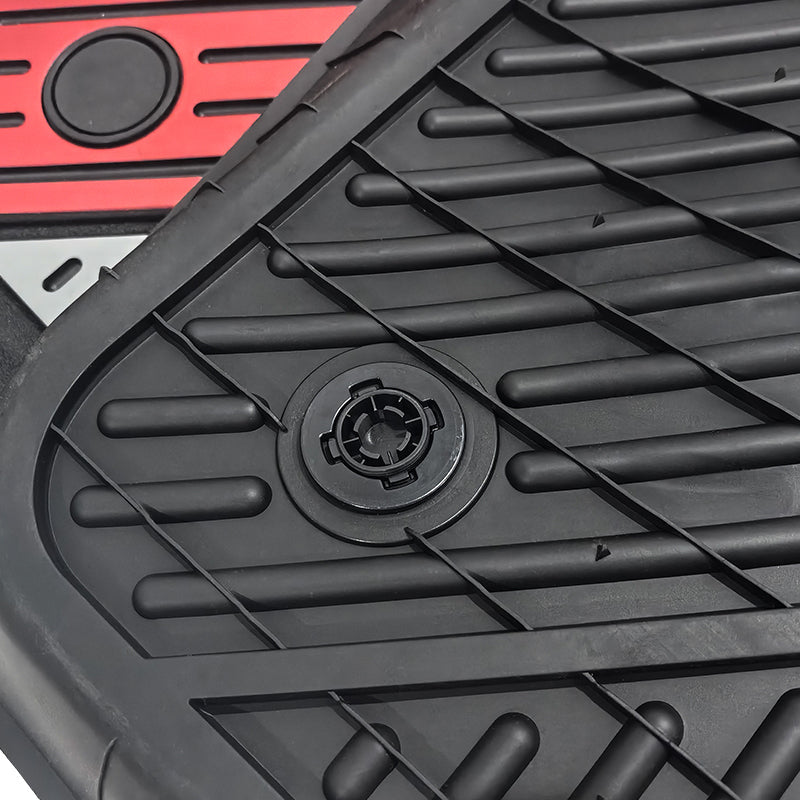 2020-2024 Tesla Model Y 3D Floor Mats Black& Gray& Red TPE Injection