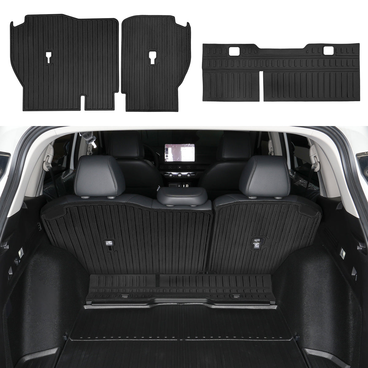 2023-2025 Honda CR-V 3PCS Backrest Mats Rear Seat Back Cover Black TPE