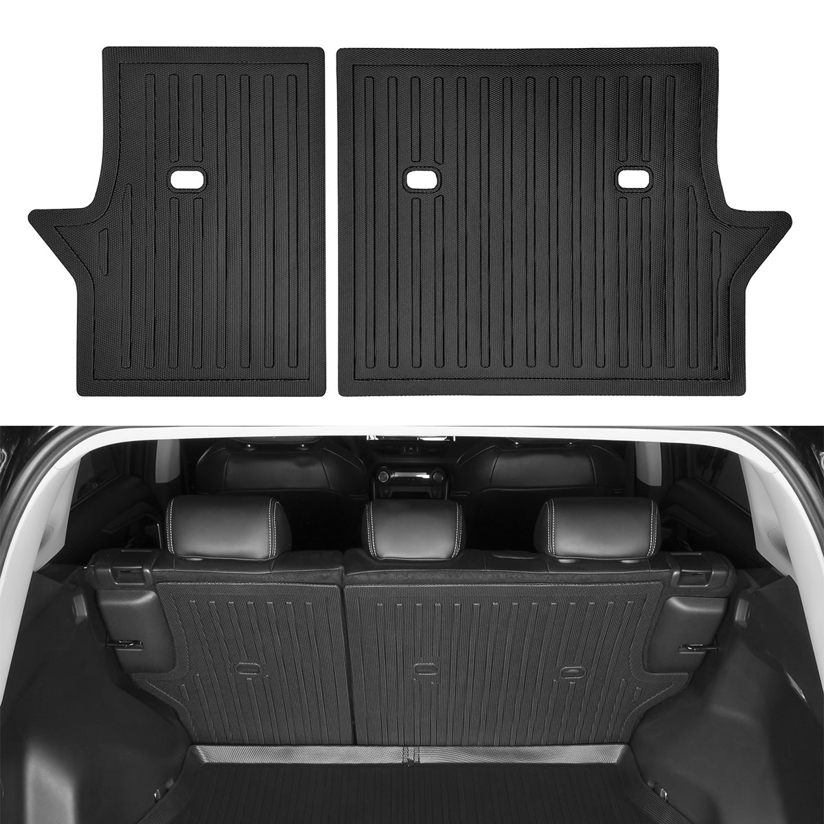 2019-2024 Toyota RAV4 All Models 2PCS Backrest Mats Liner Black TPE
