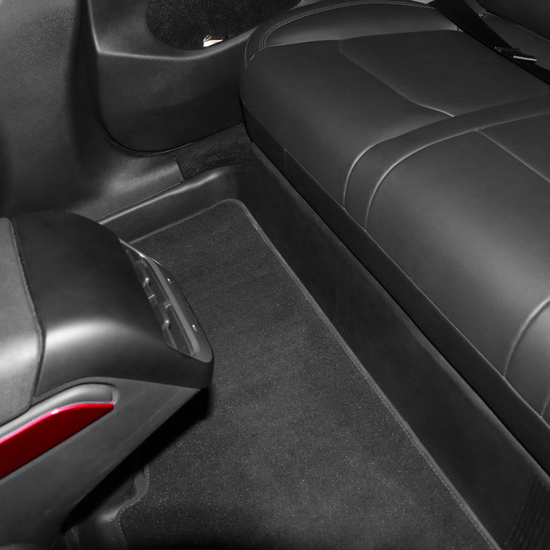 Car Floor Mat for 2020-2024 Tesla Model Y Black Rear Anti-kick TPE