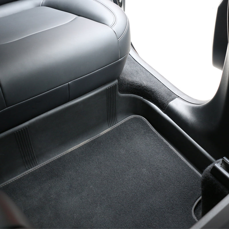 Car Floor Mat for 2020-2024 Tesla Model Y Black Rear Anti-kick TPE