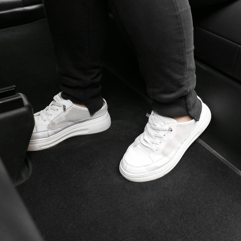 Car Floor Mat for 2020-2024 Tesla Model Y Black Rear Anti-kick TPE