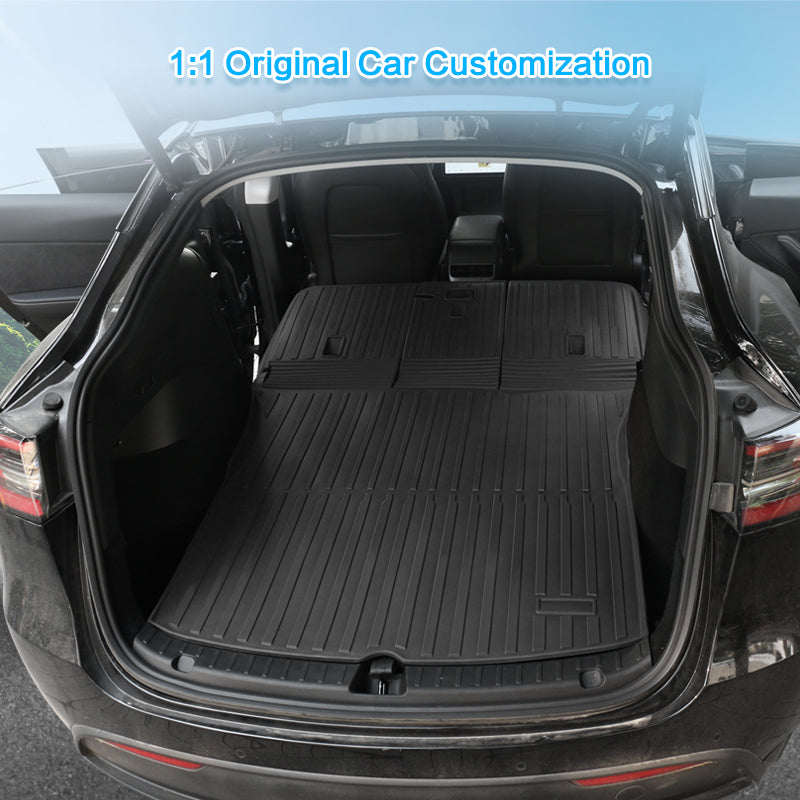 2020-2023 Tesla Model Y Back Seat Cover W/ Trunk Mats Cargo Liner TPE