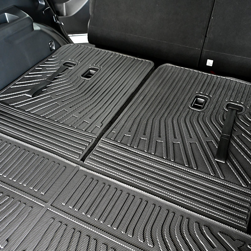 2024-2025 Hyundai Santa Fe Trunk Mat W/ Backrest Rear Seat Liner Black
