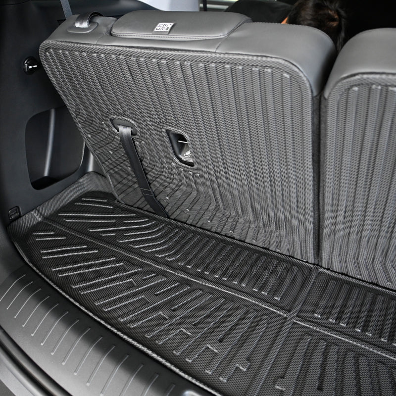 2024-2025 Hyundai Santa Fe Trunk Mat W/ Backrest Rear Seat Liner Black