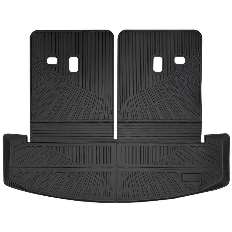 2024-2025 Hyundai Santa Fe Trunk Mat W/ Backrest Rear Seat Liner Black