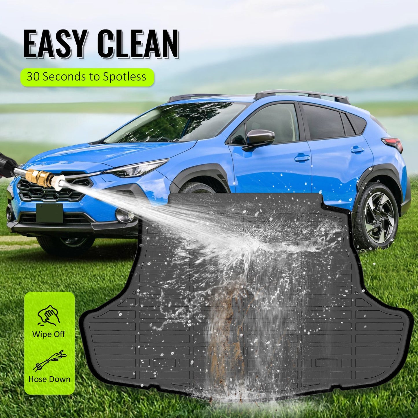 2018-2025 Toyota Camry 3D All Weather Rear Cargo Trunk Tray Mats TPE