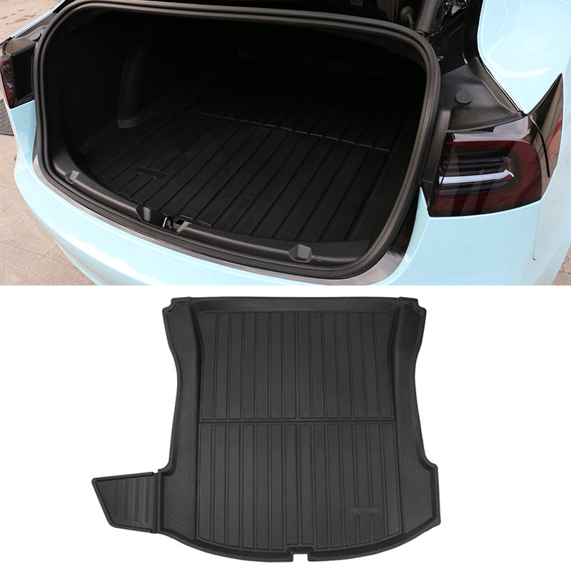 2017-2023 Tesla Model 3 All Weather Black Trunk Mat Injection TPE