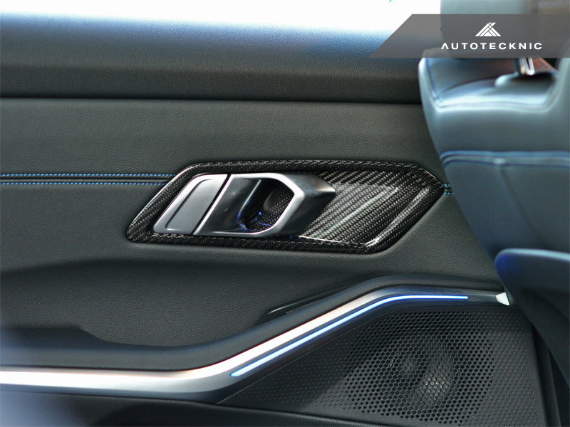 AutoTecknic Dry Carbon Interior Door Handle Trim Set - G20 3-Series