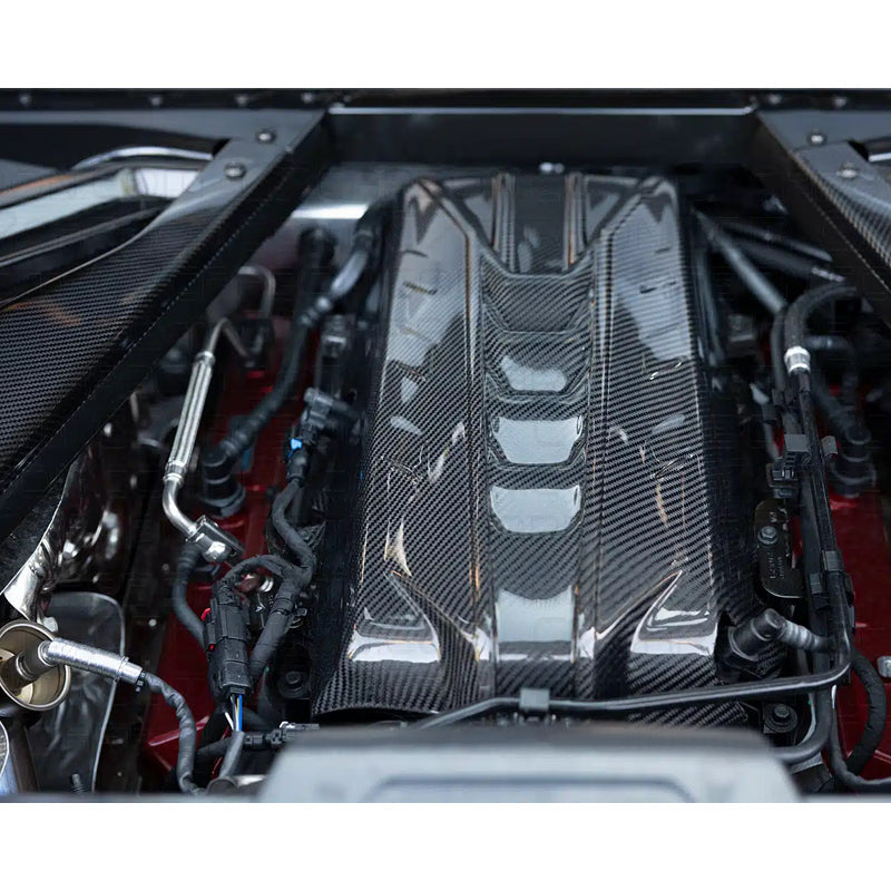 2020-2025 Chevy Corvette C8 6.2L LT2 Engine Cover Dry Carbon Fiber