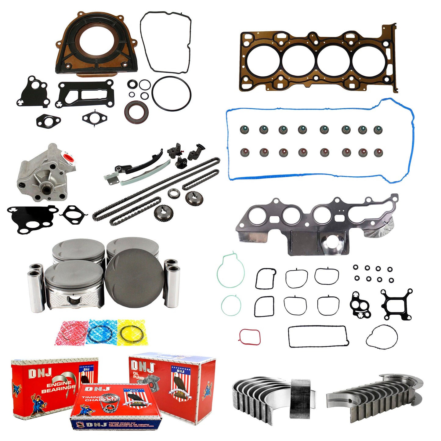 Master Engine Rebuild Kit 2010-2013 Ford 2.0L