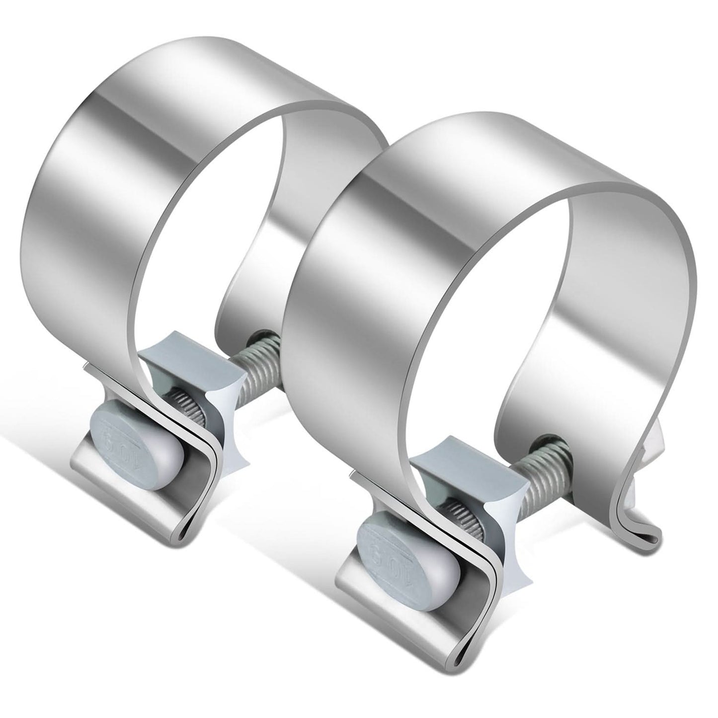 2.0" Stainless Steel Narrow Band Exhaust Clamp Set (2 Pieces)