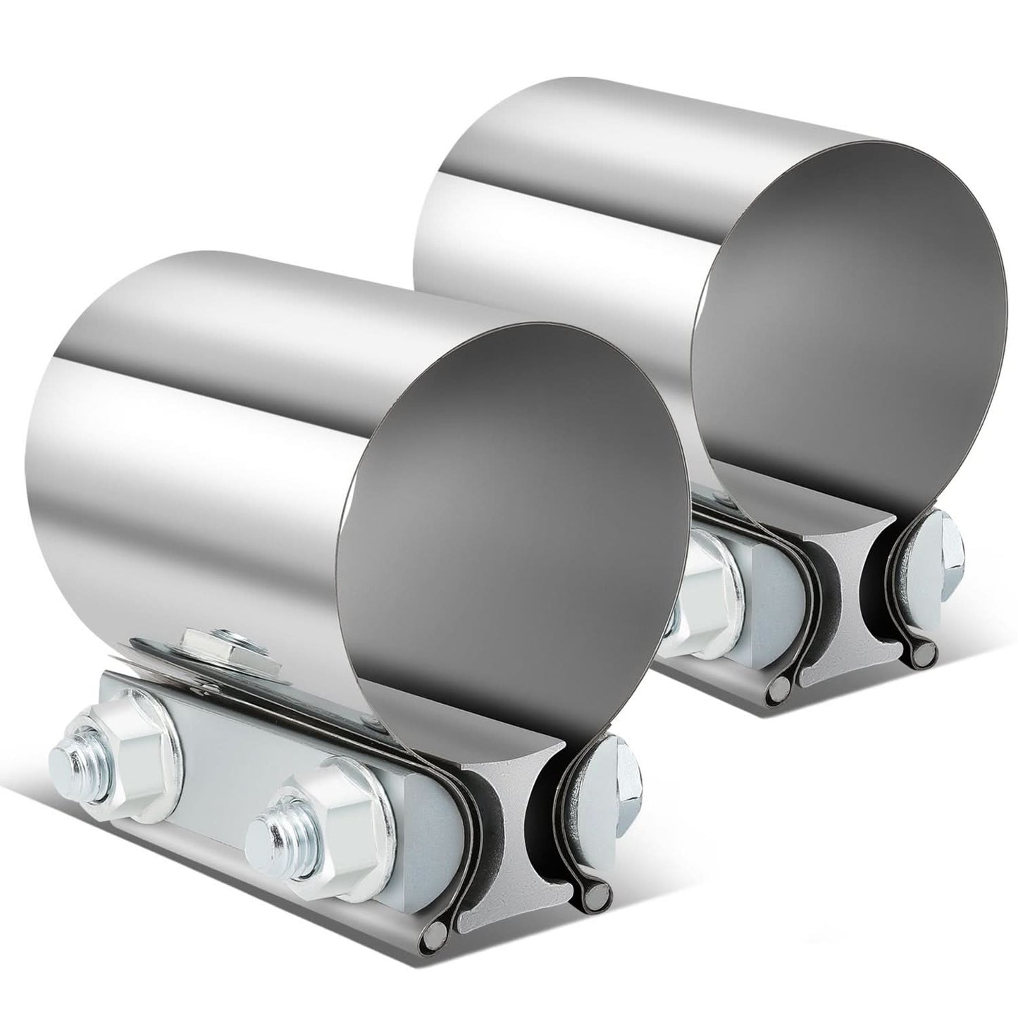 2.0" Butt Joint Exhaust Band Clamp Muffler Coupler Stainless Steel