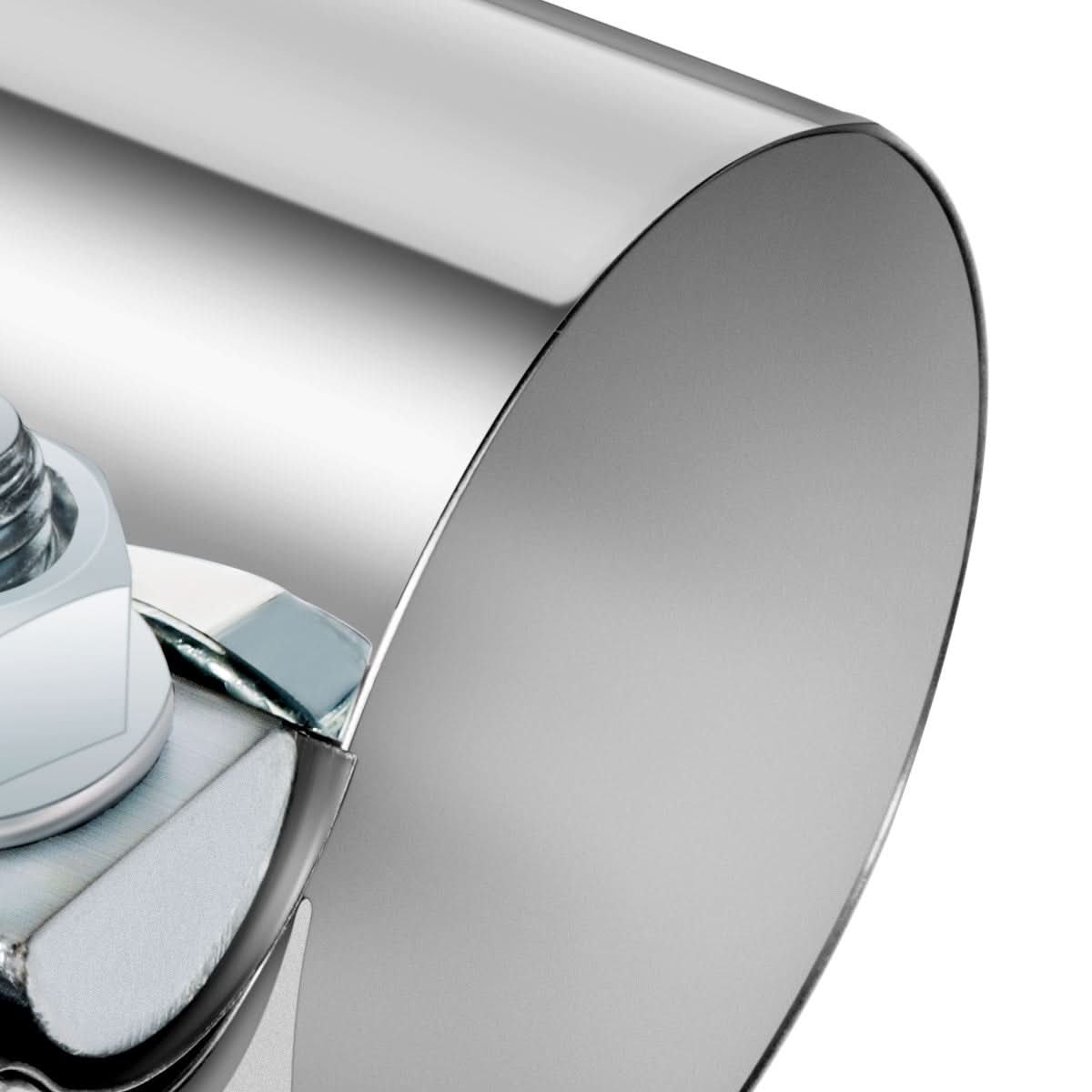 2.25" Stainless Steel Exhaust Band Clamp Set - 2 Piece Butt Joint