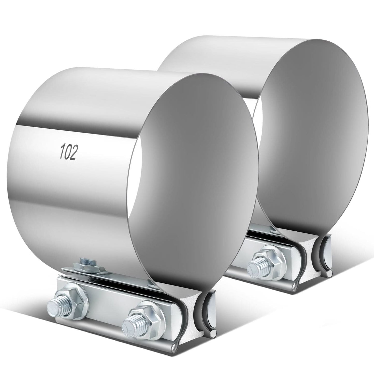 4.0" Butt Joint Exhaust Band Clamp Muffler Coupler Stainless Steel