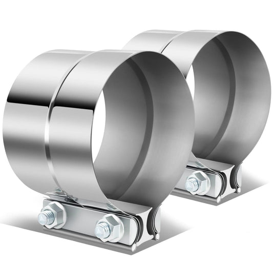4.0" Lap Joint Exhaust Band Clamp Muffler Sleeve Coupler Stainless Steel