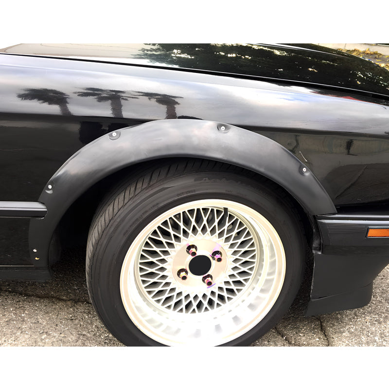 Fender Flares For 1984-1992 BMW E30 3-Series Coupe PU Black MDP Style