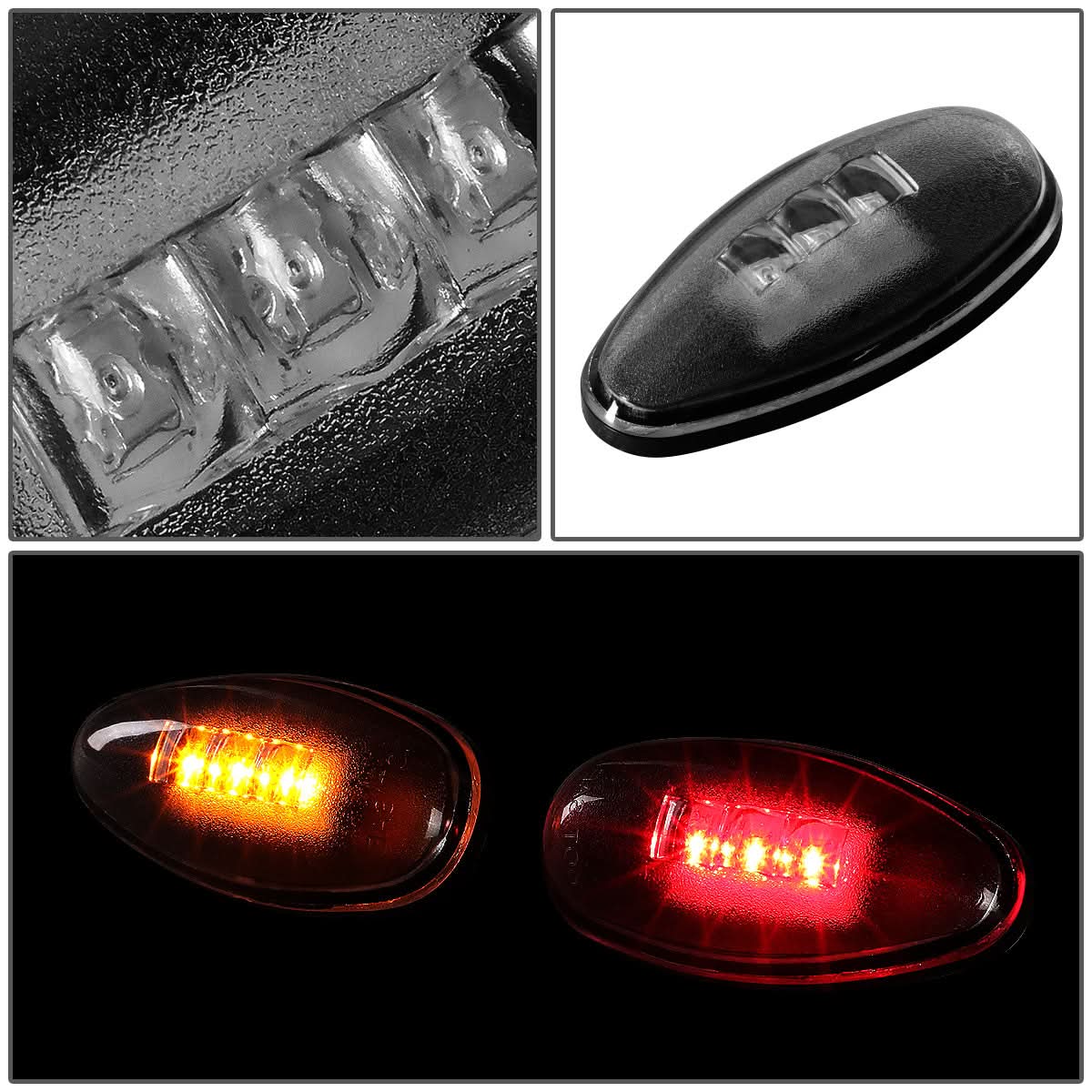 01-14 Chevy GMC Silverado Sierra 2500HD 3500HD Dually Fender Lights 4PC