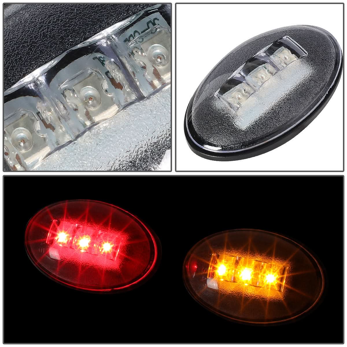 1999-2010 Ford F-250SD F-350SD F-450SD Dually Fender Light Kit 4PCS Clear