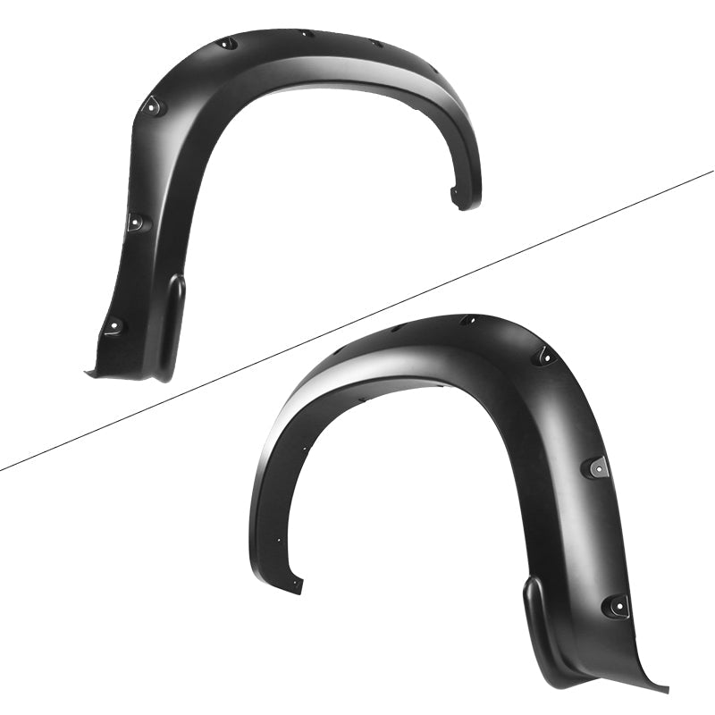 2019-2022 Chevy Silverado 1500 Pocket Fender Flare Smooth Black PP 4PC