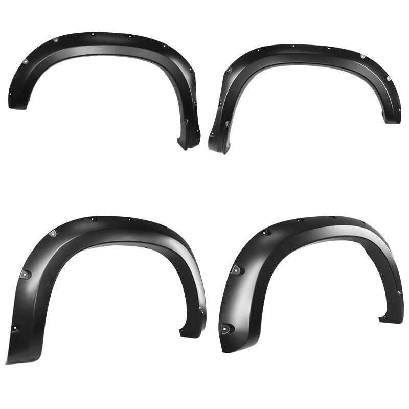 2019-2022 Chevy Silverado 1500 Pocket Fender Flare Smooth Black PP 4PC