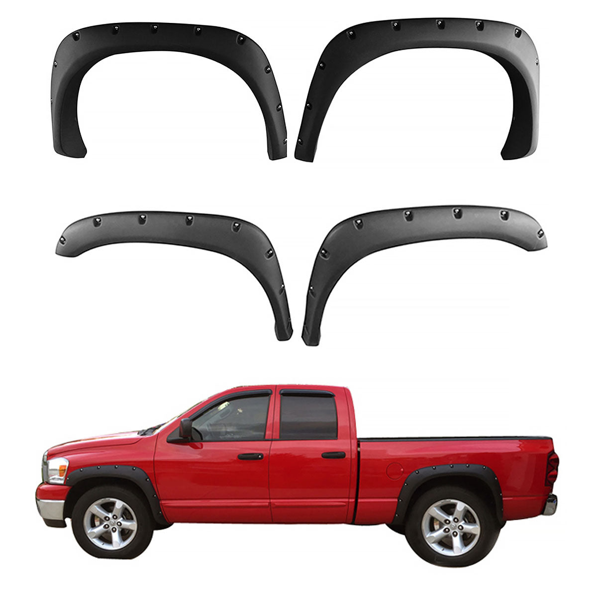 2002-2008 Dodge Ram 1500 2500 3500 Pocket Rivet Fender Flares PP