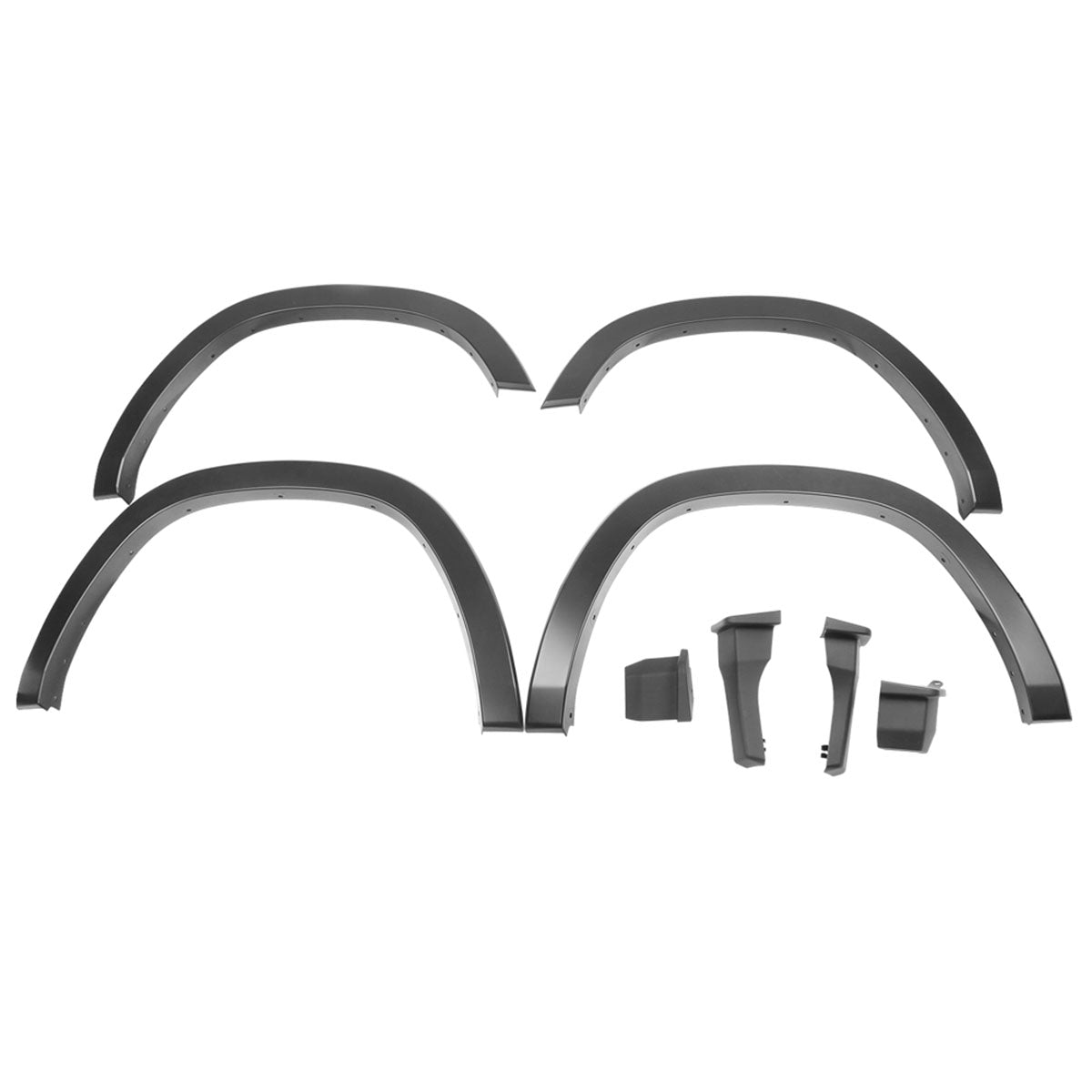 2019-2025 Dodge Ram 1500 Standard Bed Matte Black Fender Flares 4PCS