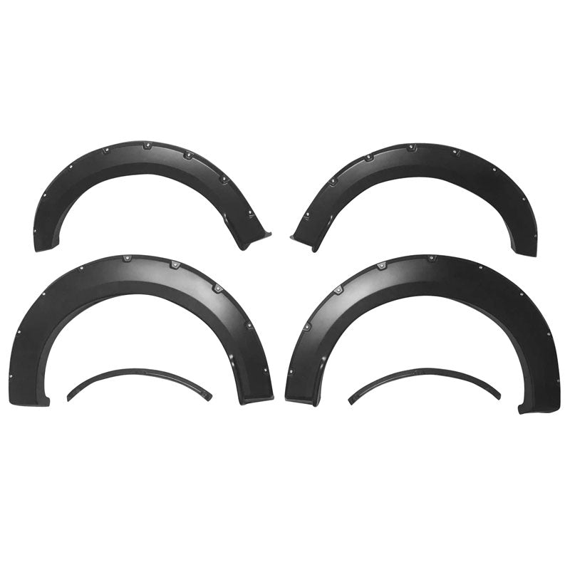 2015-2017 Ford F150 Pocket Rivet Matte Black Wheel Fender Flare PP 4PC