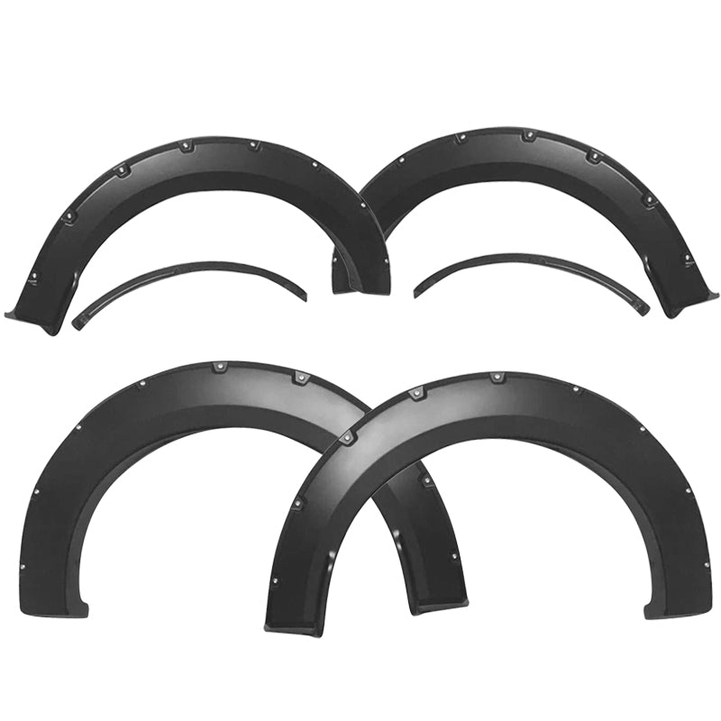 2015-2017 Ford F150 Pocket Rivet Matte Black Wheel Fender Flare PP 4PC