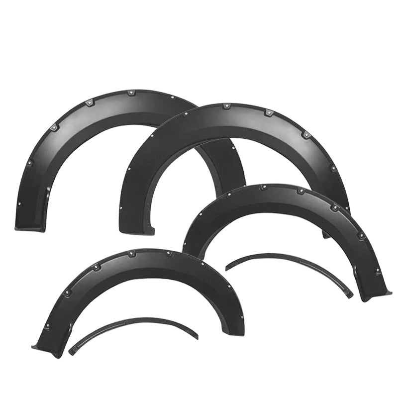 2015-2017 Ford F150 Pocket Rivet Matte Black Wheel Fender Flare PP 4PC