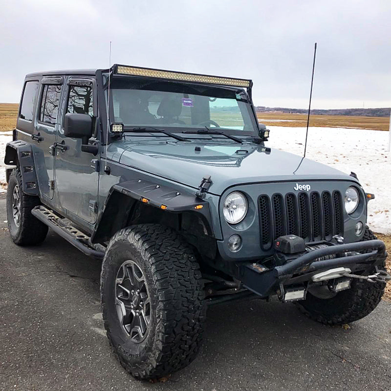 2007-2018 Jeep Wrangler JK Pocket Rivet Fender Flare w/ LED Side Maker
