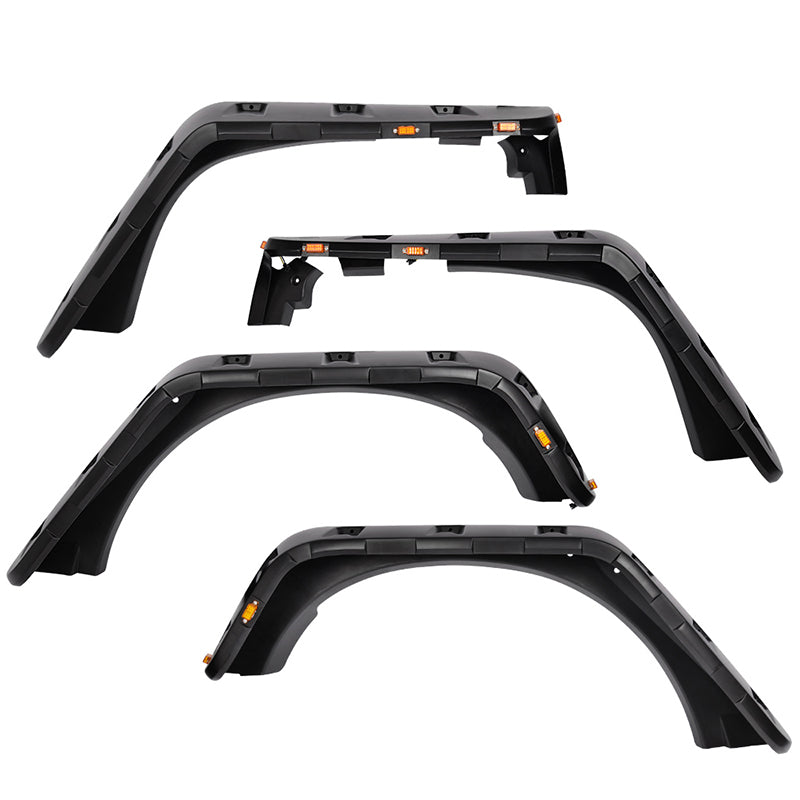 2007-2018 Jeep Wrangler JK Pocket Rivet Fender Flare w/ LED Side Maker
