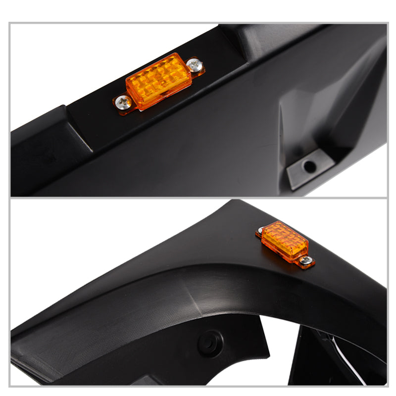 2007-2018 Jeep Wrangler JK Pocket Rivet Fender Flare w/ LED Side Maker