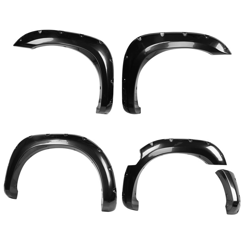 2004-2015 Nissan Titan Pocket Rivet Unpainted Smooth Fender Flares ABS