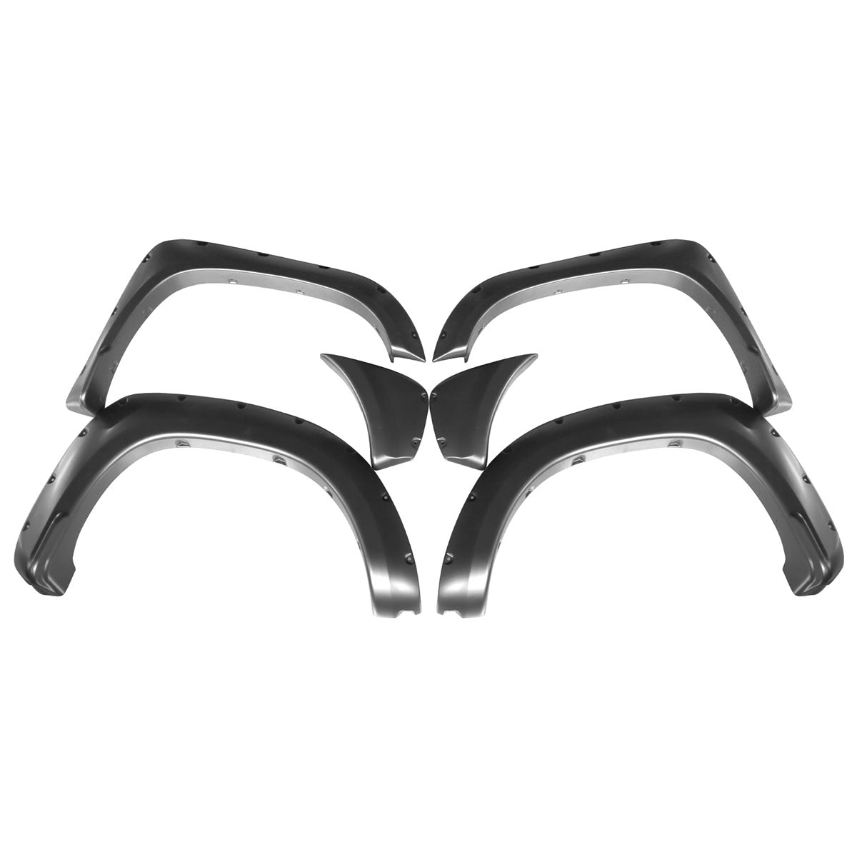 2012-2015 Toyota Tacoma Pocket Rivet Black Fender Flares PP 73.5" Bed