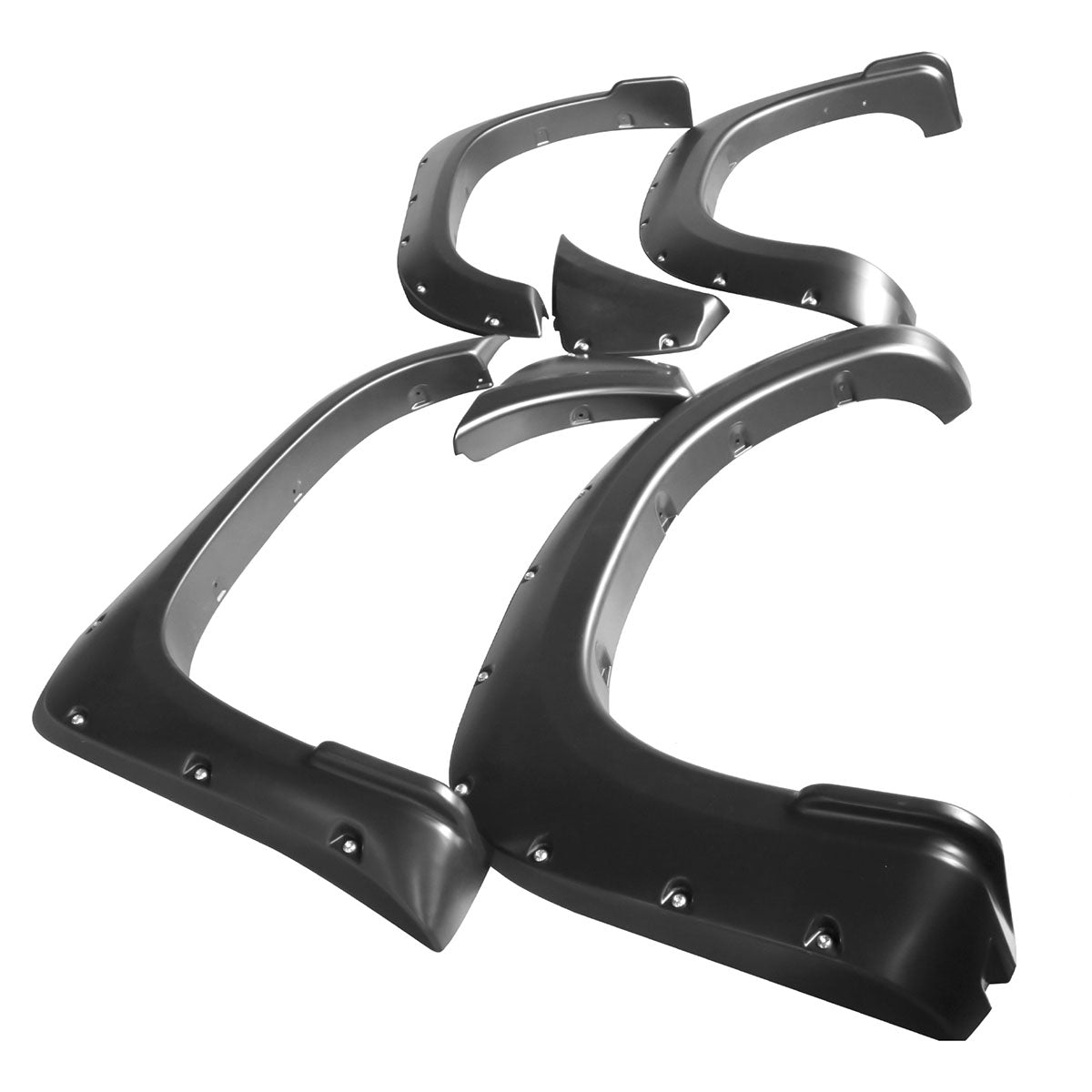 2012-2015 Toyota Tacoma Pocket Rivet Black Fender Flares PP 73.5" Bed