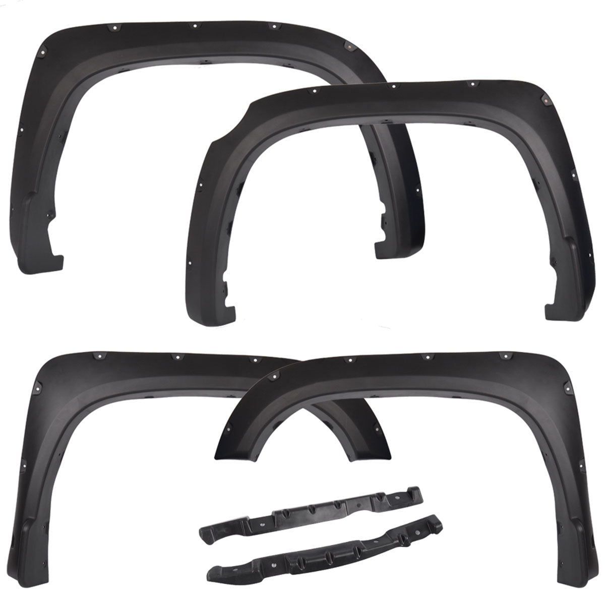 2014-2020 Toyota Tundra Pocket Rivet Style Black Fender Flares PP